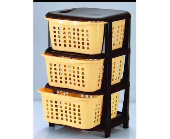 Vegetable Fruits Rack 3 Layer Compartment For Kitchen