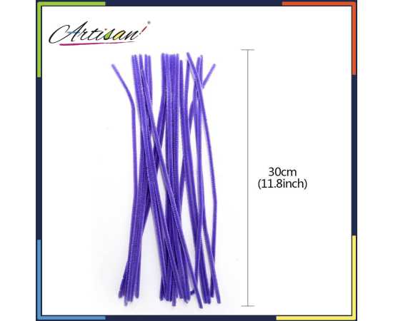 Artisan - Pack of 50 - Pipe Cleaner Velvet Sticks