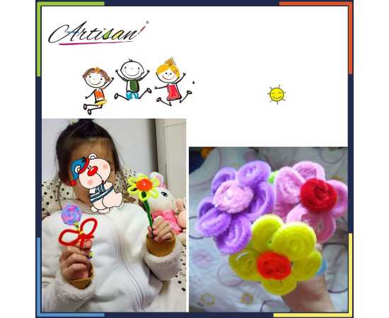 Artisan - Pack of 50 - Pipe Cleaner Velvet Sticks