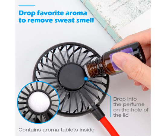 Portable Hanging Rechargeable neck fan for kitchen