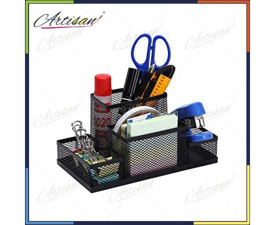 Artisan - # Metal Mesh Style Stationary Holder Desk Organizer