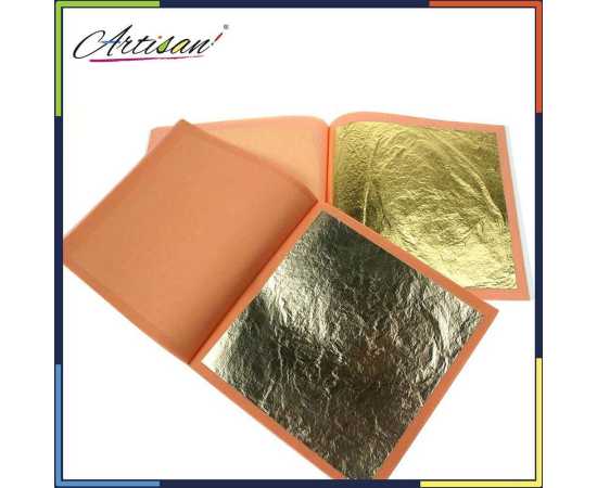 Artisan - 50 Pcs - Golden/Silver Foil Leaf Sheet