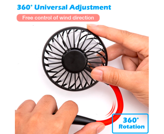 Portable Hanging Rechargeable neck fan for kitchen