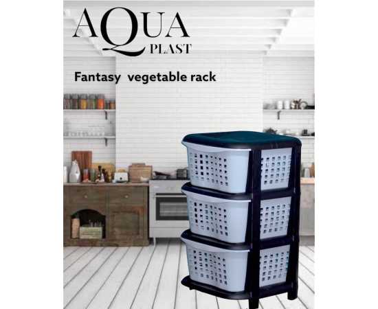 Vegetable Fruits Rack 3 Layer Compartment For Kitchen