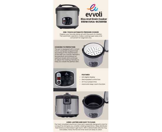 Evvoli Rice and Grain CookerEvvoli Rice and Grain Cooker