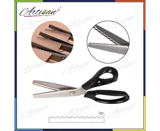 Artisan - 9 Inch Stainless Steel Zigzag Scissor For Artist