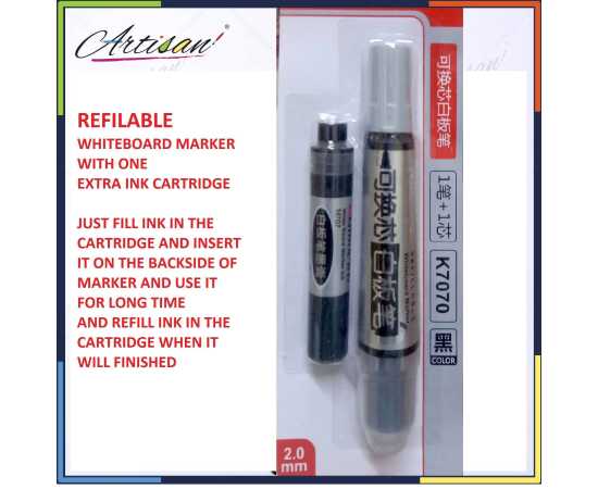 Artisan - 1 piece Refillable Whiteboard Marker - Black
