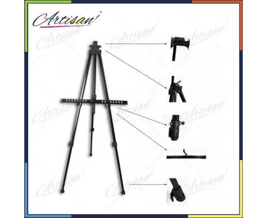 Artisan Foldable Tripod Art Easel Stand Steel Body Artisan Foldable Tripod Art Easel Stand Steel Body