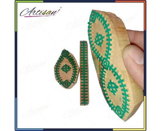 Artisan - 3 PCS Set Wooden block printing stamps