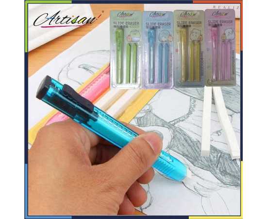 Artisan - utility cutter shape Slim Pushing slide Eraser Artisan - utility cutter shape Slim Pushing slide Eraser