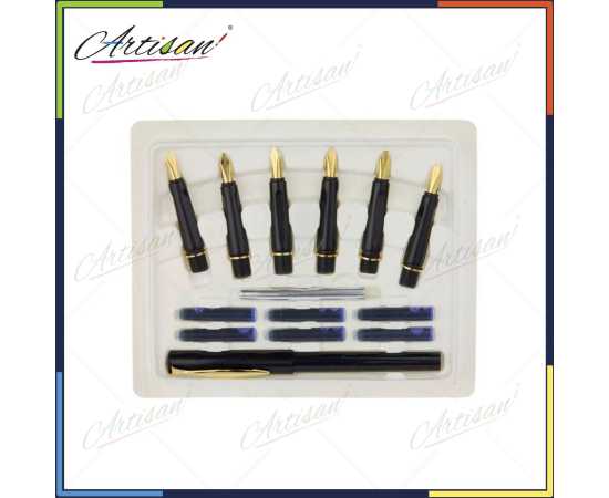 Artisan - 6 Nib Calligraphy Ink Pen Set Artisan - 6 Nib Calligraphy Ink Pen Set