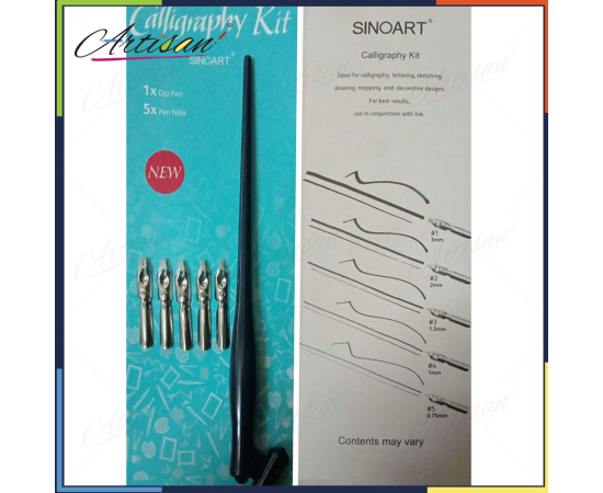 Artisan - Oblique holder Calligraphy Dip Pen Set