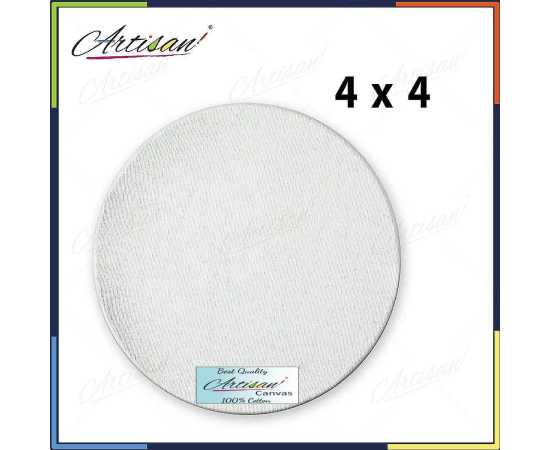 Artisan - round white canvas 4x4