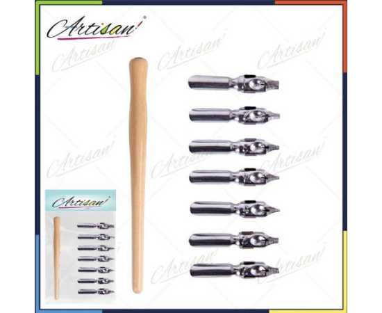 Artisan 7 Calligraphy Dip Pen Nibs & Plastic Case - Set of 8 Artisan 7 Calligraphy Dip Pen Nibs & Plastic Case - Set of 8