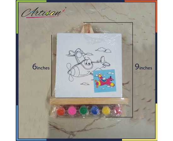 Artisan - 6in x 6in Different Printed outline Designs Canvas board