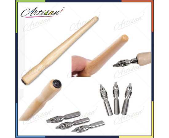 Artisan 7 Calligraphy Dip Pen Nibs & Plastic Case - Set of 8 Artisan 7 Calligraphy Dip Pen Nibs & Plastic Case - Set of 8