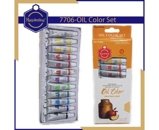 Keep Smiling 6ML Oil Color Paint Tube - Set of 12 Keep Smiling 6ML Oil Color Paint Tube - Set of 12