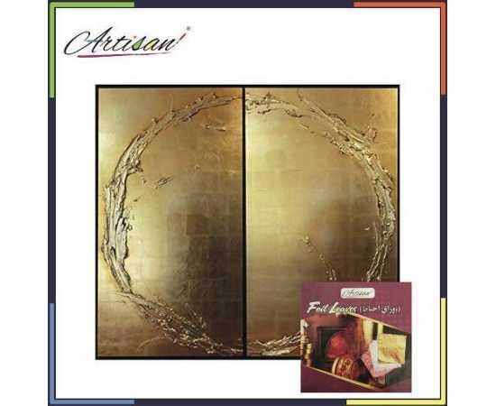 Artisan 100 PCS Golden/Silver Foil Leaf Sheet (6x6 Inch Each)