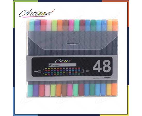 Artisan - SignMe Pack of 48 Dual Tip Watercolor Brush Markers