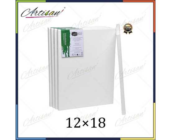 Artisan 12 X18 Inches Primed Coated Painting Canvas - Pack of 5 Artisan 12 X18 Inches Primed Coated Painting Canvas - Pack of 5
