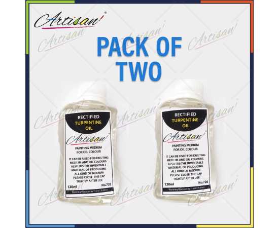 Artisan 120ml Turpentine Oil Plastic Bottle - Pack of 2