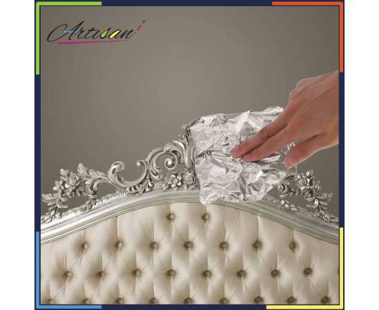 Artisan 100 PCS Golden/Silver Foil Leaf Sheet (6x6 Inch Each)