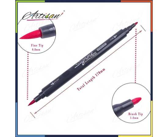 Artisan - SignMe Pack of 12 Dual Tip Watercolor Brush Markers