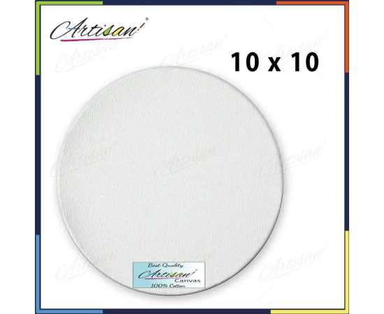 Artisan - Round white canvas 10 x10