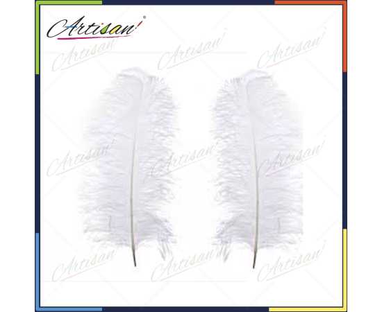 Artisan White Ostrich Feathers - Pack of 2Artisan White Ostrich Feathers - Pack of 2