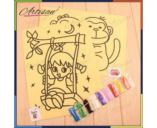 Artisan 6 Cards Different Designs Sand Art