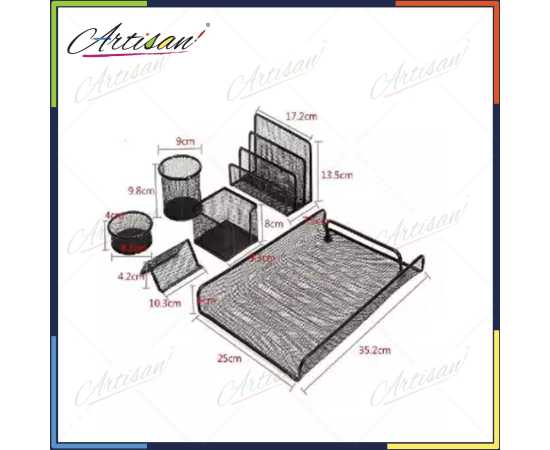 Artisan 6 in 1 Desk Organizer Set