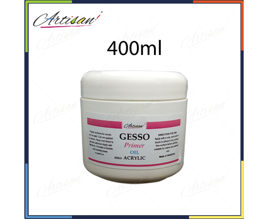 Artisan - 1 meter Canvas Fabric Sheet with 400ml Gesso