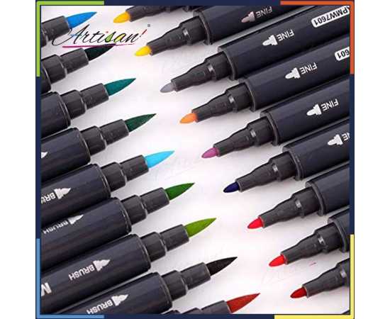 Artisan - SignMe Pack of 48 Dual Tip Watercolor Brush Markers