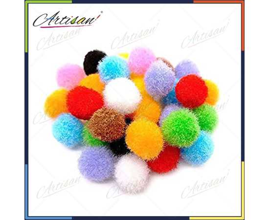 Artisan - 3cm Large Fluorescent Pompoms - Pack of 32 PCS