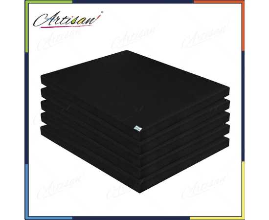 Artisan - 5 Pieces Black 12 X 12 Inches Coated Canvas