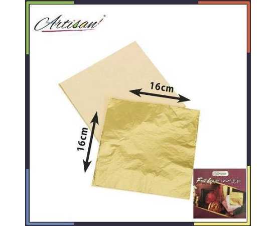 Artisan 100 PCS Golden/Silver Foil Leaf Sheet (6x6 Inch Each)Artisan 100 PCS Golden/Silver Foil Leaf Sheet (6x6 Inch Each)