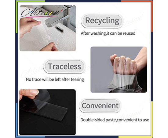 Artisan - 3 Meter Double Sided Adhesive Nano Tape Transparent