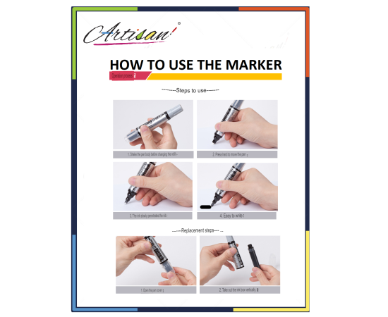Artisan - 1 piece Refillable Whiteboard Marker - Black