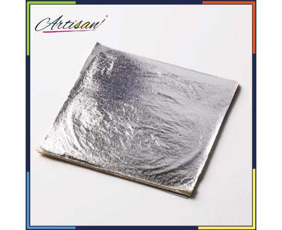 Artisan 100 PCS Golden/Silver Foil Leaf Sheet (6x6 Inch Each)
