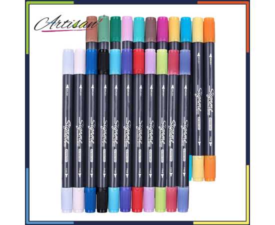 Artisan - SignMe Pack of 18 Dual Tip Watercolor Brush Markers
