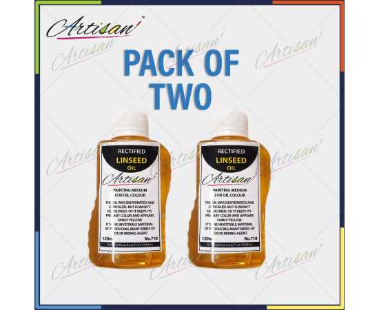 Artisan 120ml Linseed Oil Plastic Bottle - Pack of 2