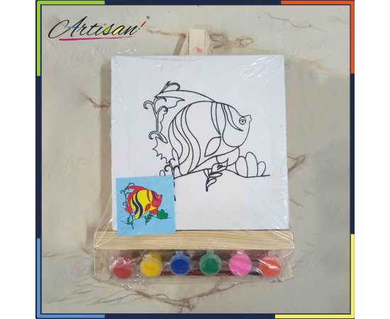 Artisan - 6in x 6in Different Printed outline Designs Canvas board