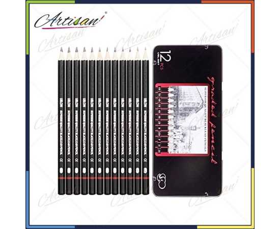 Artisan - 12 Pcs Professional Sketch and Drawing Pencils Set Artisan - 12 Pcs Professional Sketch and Drawing Pencils Set
