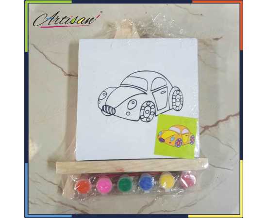 Artisan - 6in x 6in Different Printed outline Designs Canvas board