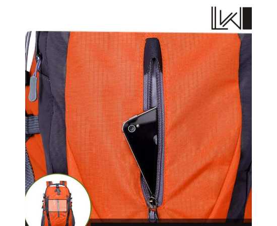 50-L Travel Hiking Orange Backpack - 1 Piece