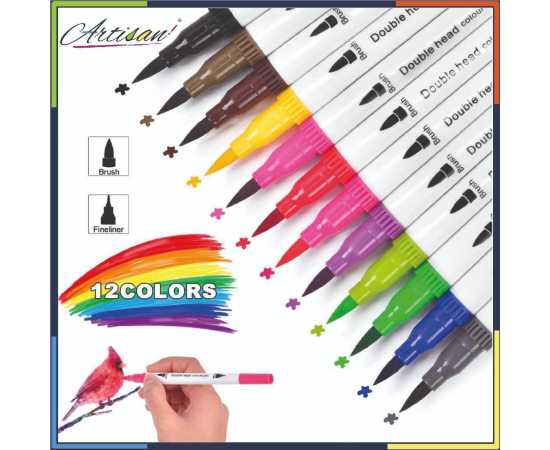12 Colors Marker Liner Drawing color Marker Pens