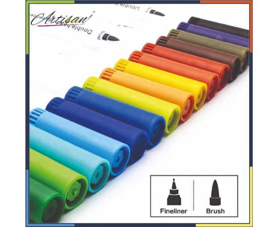 12 Colors Marker Liner Drawing color Marker Pens