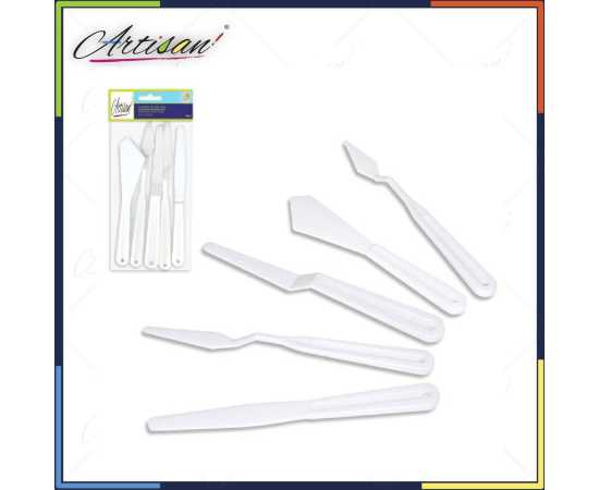 Plastic Palette Knife Tool Set - Pack of 5