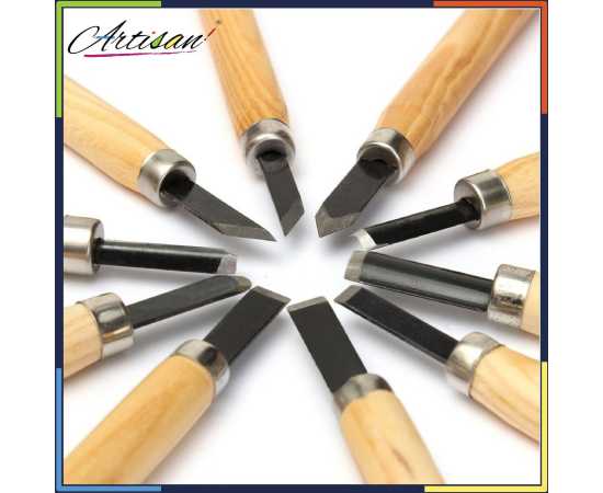 Set of 10 PCS Wood Carving Tool Set for Artists 13cm