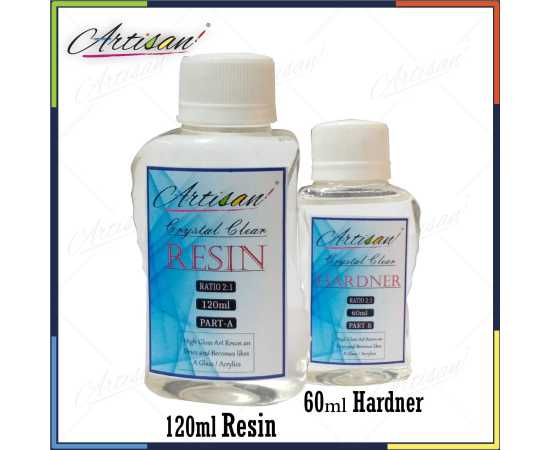 Artisan - Epoxy Risen liquid Crystal Clear Ratio 2:1 180 Grams Artisan - Epoxy Risen liquid Crystal Clear Ratio 2:1 180 Grams